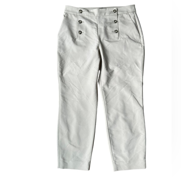 Express Womens Tan Ankle Midrise Sailor Pants Size 8S - Picture 1 of 13